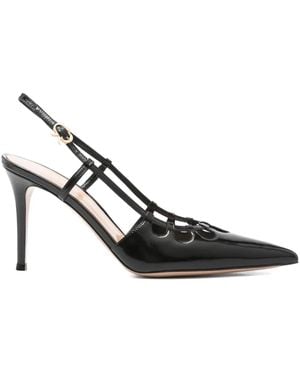 Gianvito Rossi Slingback-Pumps mit Cut-Out 90mm - Schwarz