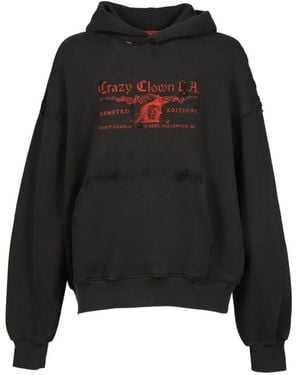 Crazy Clown L.A. Town Logo-Print Hoodie - Black