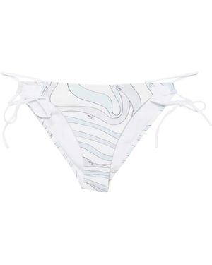 PUCCI Slip Bikini Con Stampa - Bianco
