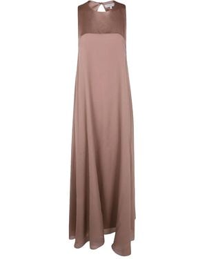 Antonelli Silk Midi Dress - Brown