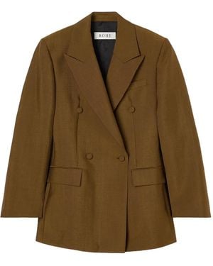 Rohe Double-Breasted Blazer - Brown