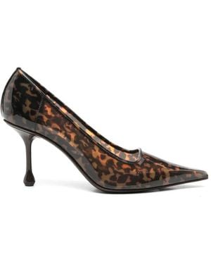 Jimmy Choo Ixia Tortoise-Pattern Pumps - Marron