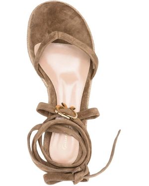 【関税込】GIANVITO ROSSI スエードエスパドリーユ サンダル Gianvito Rossi スエード エスパドリーユ | ブラック | FARFETCH JP