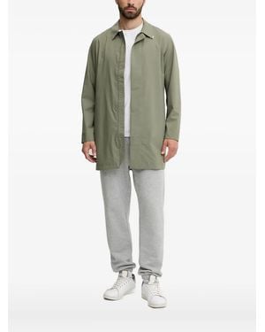 K-Way Logo-Patch Buttoned Jacket - Green