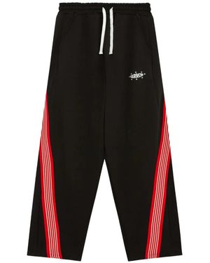 Barrow Logo-Patch Side-Stripe Track Trousers - Black