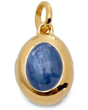 Monica Vinader Pendentif September Birthstone À Pendentif Médaillon Serti De Cyanite - Bleu