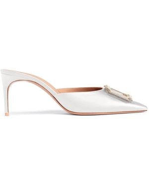 Malone Souliers Mona 70Mm Leather Mules - White