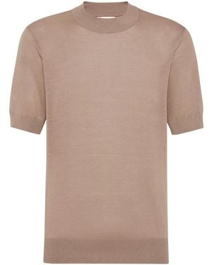 Brunello Cucinelli Gestrickt T -Shirt - Braun