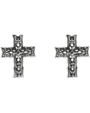 Emanuele Bicocchi Notre-Dame Cross Cufflinks - White