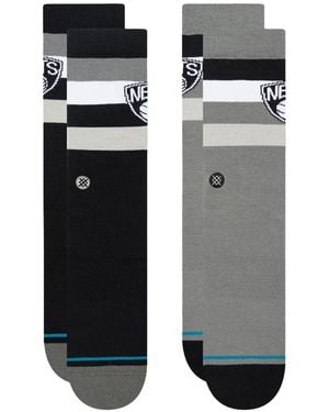 Stance X Brooklyn Nets Gestreifte Socken - Schwarz