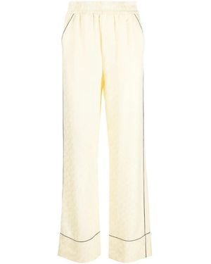 Off-White c/o Virgil Abloh Logo-Jacquard Elasticated Trousers - White