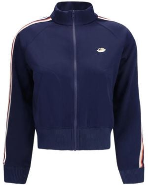 Fiorucci Angels-Patch Zip-Up Sweatshirt - Blue
