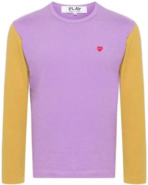 COMME DES GARÇONS PLAY ハートパッチ Tシャツ - パープル