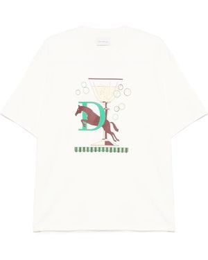 Drole de Monsieur T-Shirt Mit Grafischem Print - Weiß