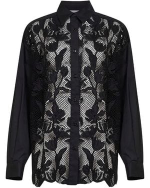 ERMANNO FIRENZE Floral-Motif Shirt - Black
