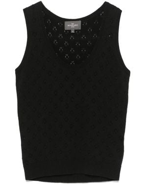 Eric Bompard Pointelle-Knit Tank Top - Black