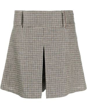 Brunello Cucinelli Plaid Pattern Shorts - Grey