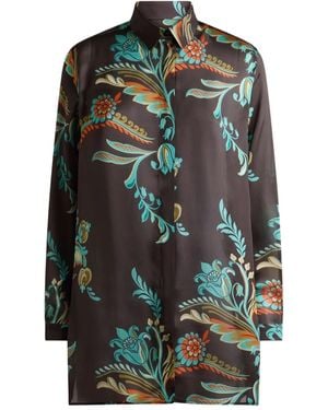 Etro フローラル シャツ - グレー