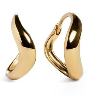 Monica Vinader Swirl Huggie Earrings - Metallic