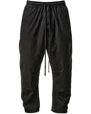 Thom Krom Drawstring-Waistband Tapered Trousers - Black