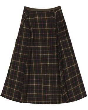 Bimba Y Lola A-Line Checked Skirt - Black
