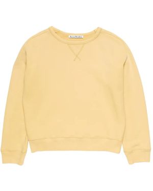 Acne Studios Back-Logo Crew-Neck Sweatshirt - Natural