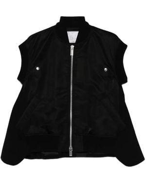 Sacai Zip-Up Gilet - Black