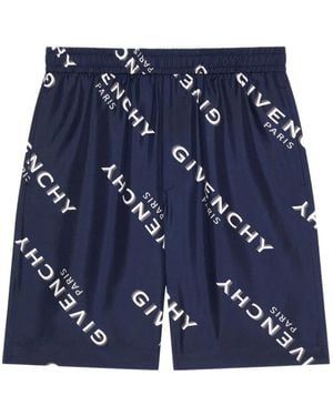 Givenchy Shorts mit Logo-Print - Blau