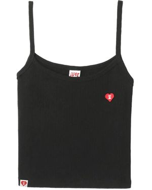 A Bathing Ape Heart Detail Top - Black