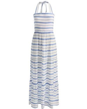 Alice + Olivia Saige Halterneck Tiered Maxi Dress - White