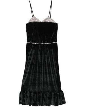 Dunesi Lolita Crystal-Embellished Midi Dress - Black