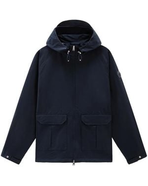 Woolrich Cruiser Hooded Jacket - Blue