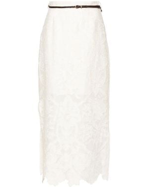Zimmermann Ottie フローラル スカート - ホワイト