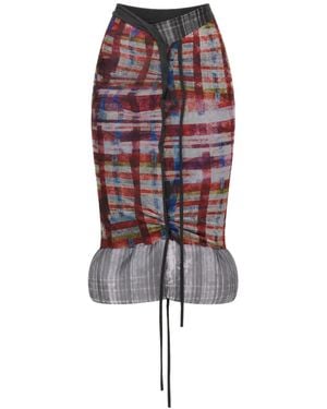 OTTOLINGER Panelled Skirt - Red