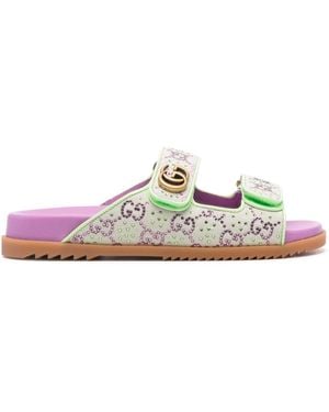 Gucci Sandali Con Doppia G - Bianco