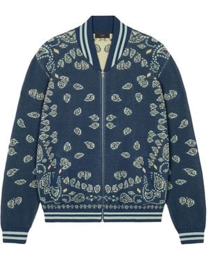 Alanui Jacquard Bomber Jacket - Blue