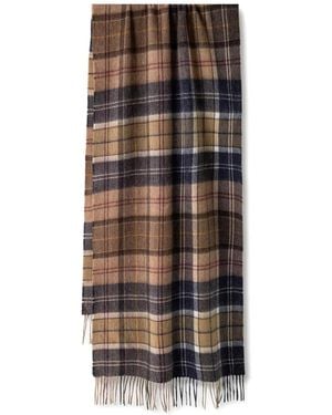 Barbour Serena Tartan Fringed Scarf - Natural