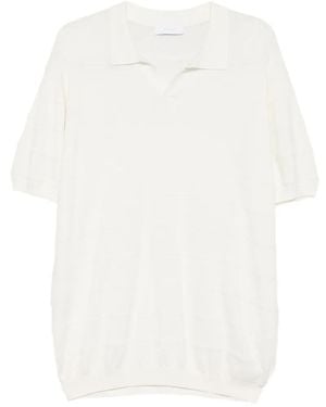 Diktat Fine-Knit Short-Sleeve T-Shirt - White