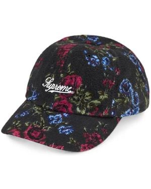 Supreme Floral-Print 6-Panel Cap - Blue