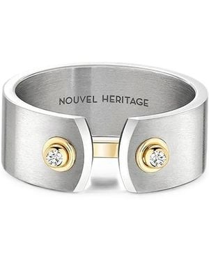 Nouvel Heritage Paris From The Sky Mood Diamond Ring - Grey