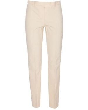 Max Mara Zip-Hook Flat Trousers - Natural