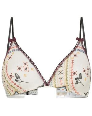 Momoní Amethist Printed Triangle Bra - Natural