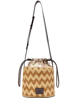 Missoni Zigzag-Woven Bucket Bag - Metallic