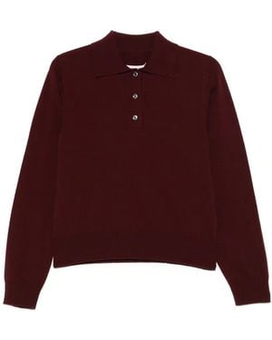 Maison Margiela Button-Fastening Polo Top - Red