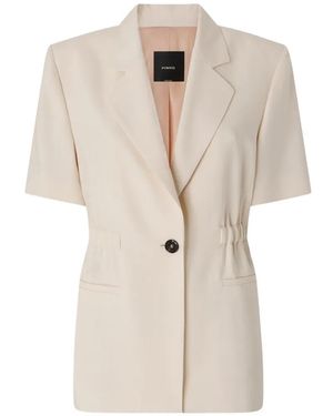 Pinko Assago Short-Sleeved Blazer - White