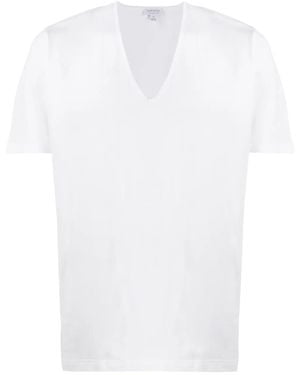 Sunspel V-Neck T-Shirt - White