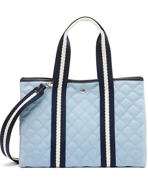 Rue de Verneuil Medium Traversée Quilted Tote Bag - Blue