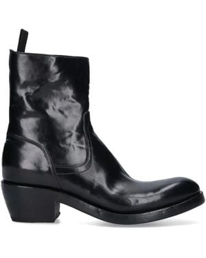 Premiata Kingbrass Zip-Fastening Leather Boots - Black