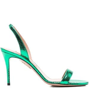 Aquazzura 85Mm So Nude Stiletto-Heel Sandals - Green