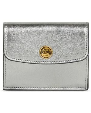 Etro Metallic Leather Cardholder